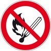 Verbodspictogram 201 aluplaat - vuur,open vlam en roken verboden - Ø 200mm